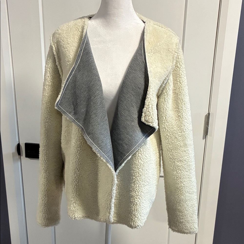Lucky Brand Sherpa Open Front Cardigan